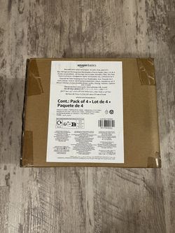 **BRAND NEW** Set of 4 Amazon Basics Reusable Hard Sided Rectangular Ice Pack, Size Medium, Color Blue, Dimension 8.3" X 6.7" X 1.2"