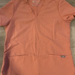 Figs Scrubs Coral Casma Top