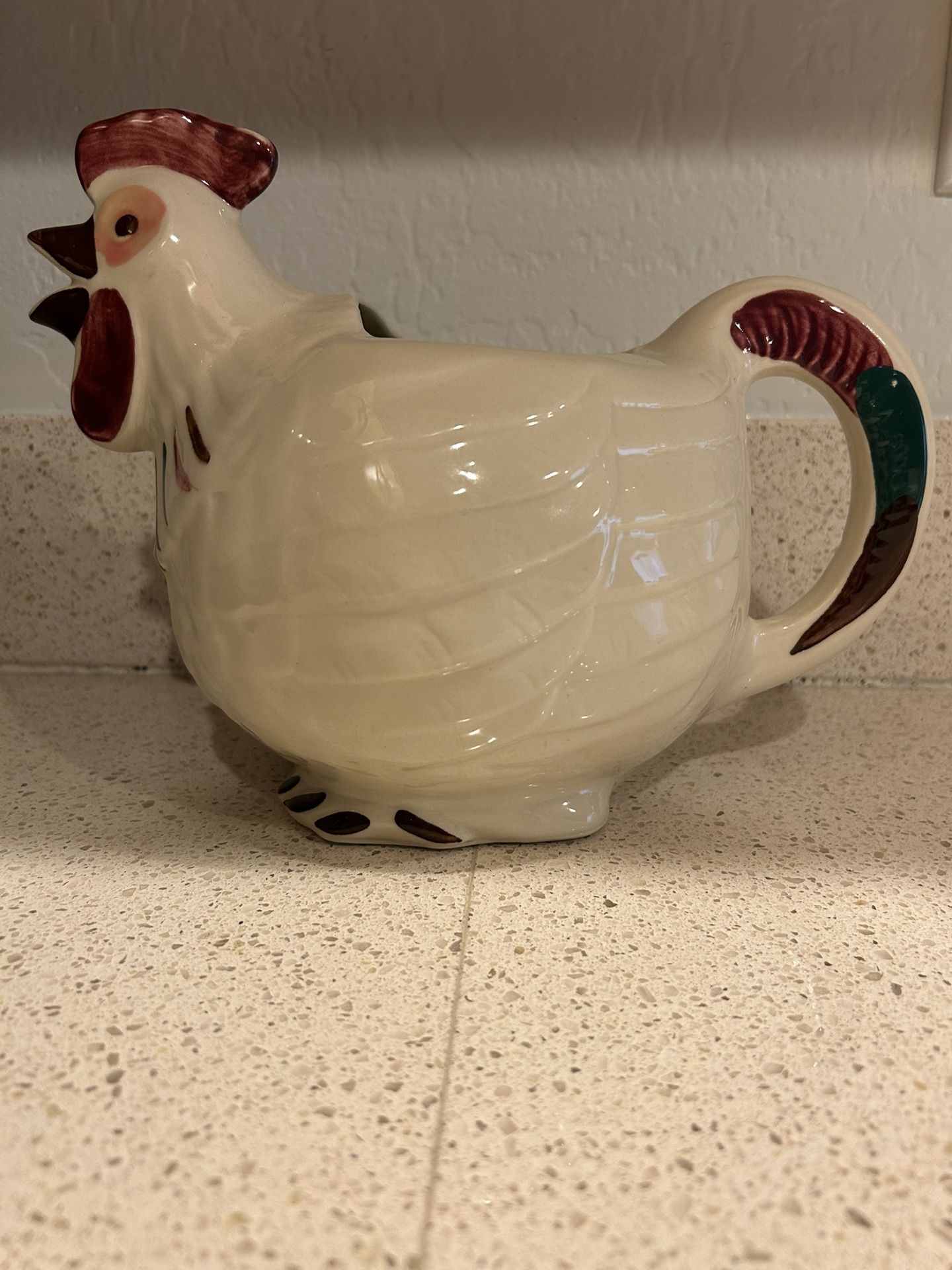 Rooster milk pitcher