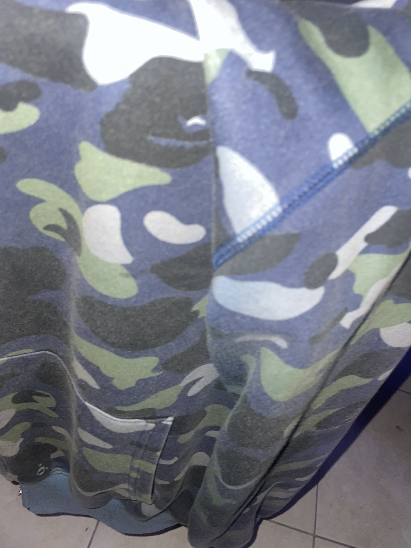 blue camo bape hoodie