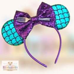 Little Mermaid Mickey Ears Headband