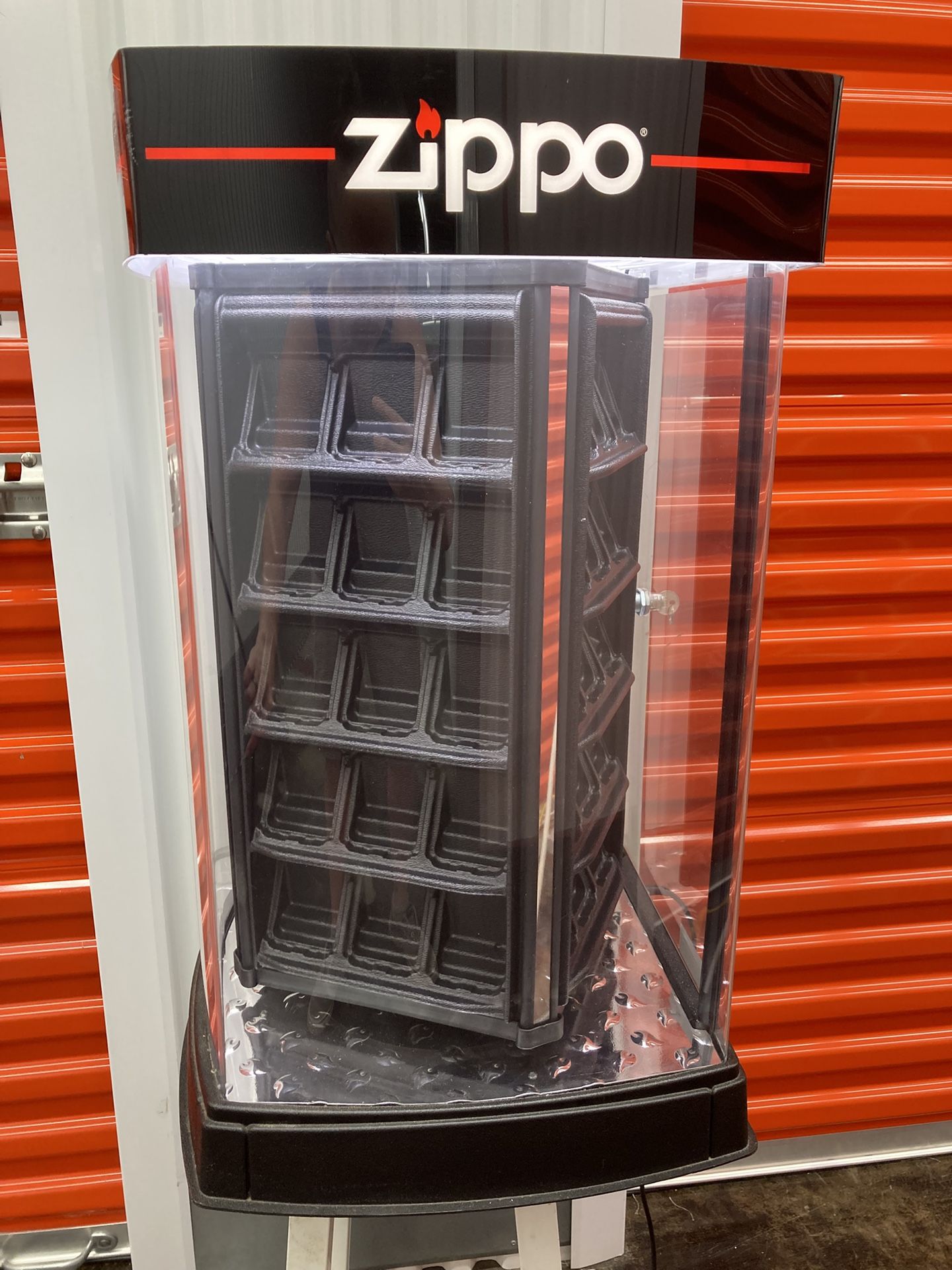 Rotating Countertop Zippo Display Case - Holds 60