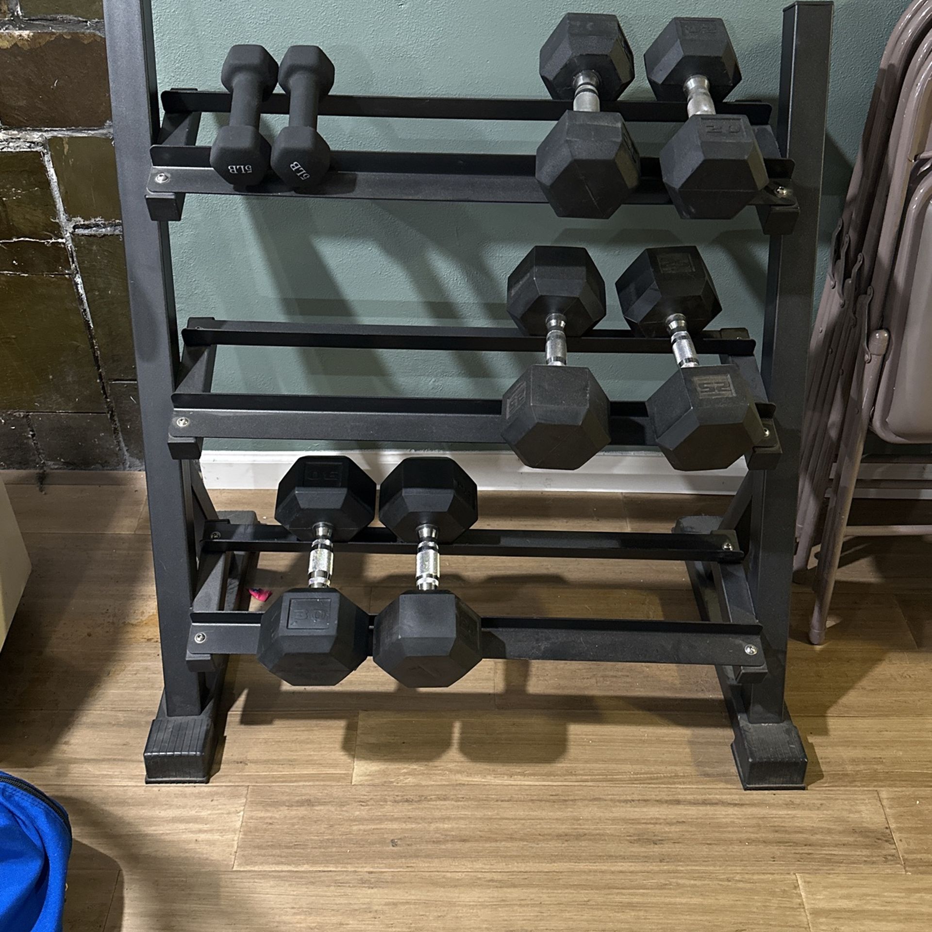 Dumbbell Metal Rack And Weights