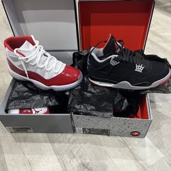 Jordan 11 And Jordan 4 Bundle. Excellent Used Condition. Men Size 8.5 With Boxes