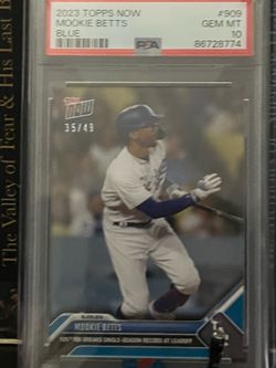 2023 Topps Now Mookie Betts #909 Blue Parallel /49 PSA 10 GEM MT Dodgers