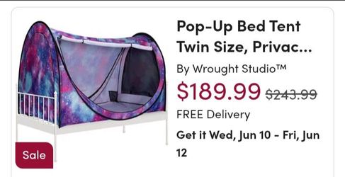 2 NEW Pop up twin size private tent.