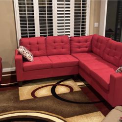 Sectional Sofa Set With Ottoman