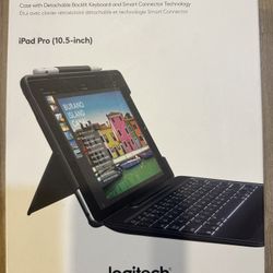 Logitech iPad Pro 10.5 inch Keyboard Case | SLIM COMBO with Detachable, Backlit, Wireless Keyboard and Smart Connector