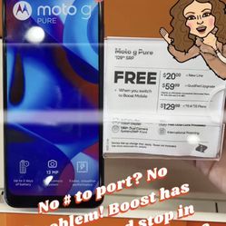 ❤️💝 Mothers Day Special Boost Mobile 5612 E. Broadway Blvd 20$ Motorola G Pure