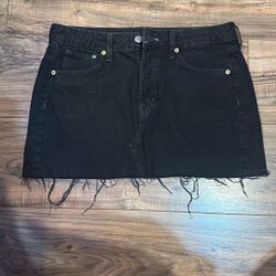 Black Jean Skirt