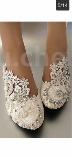Wedding flats Brand new-never worn. Size 8