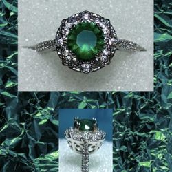 New Halo Cz Vintage 925 Ring