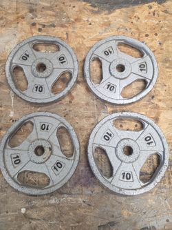 10lbs Standrad 1" easy grip weights.