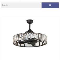 Crystal Ceiling Fan Light