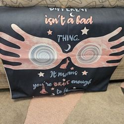 Harry Potter Luna Lovegood Spectrespecs With Inspirational Quote Pillow Cover 18" Zipper 