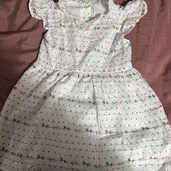 Janie And Jack White Flower Dress 2t