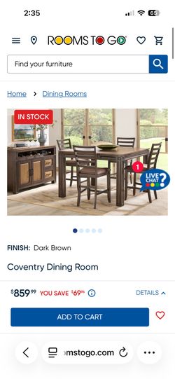 Bar Height Dining table