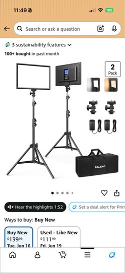 Studio LED lights set of 2