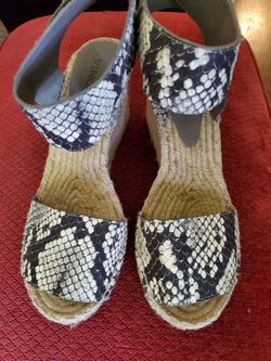 VINCE espadrille snakeskin wedge