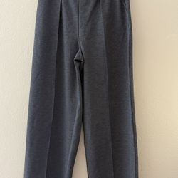 H&M Women’s Dark Gray Pleated Dress Pants w Elastic Waist Size Small. NWT