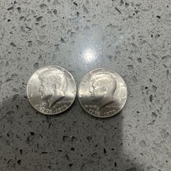 Two!!! 1(contact info removed) Bicentennial Kennedy Half Dollar Coins