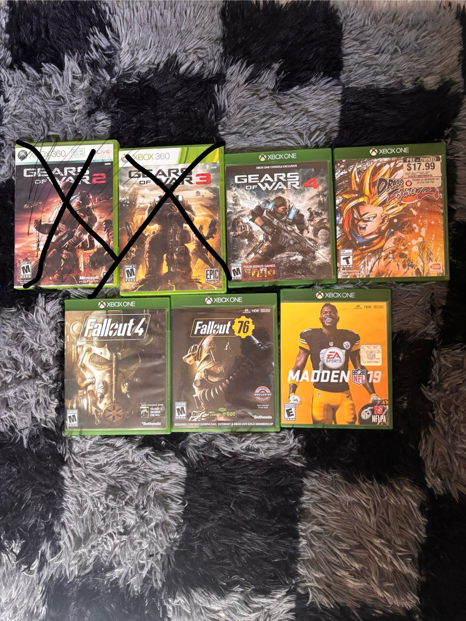 Xbox Games 360-One 5$ Each No CaseGames 3$