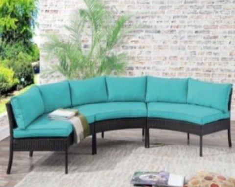 Beautiful High Quality Patio Sofa Set Half Moon Patio Furniture Curved Patio Furniture Round Patio Furniture Set In The Box