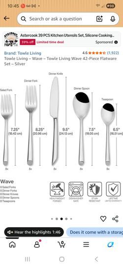 Towle living wave 42 piece set