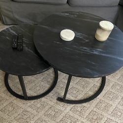 Black marble coffee table 