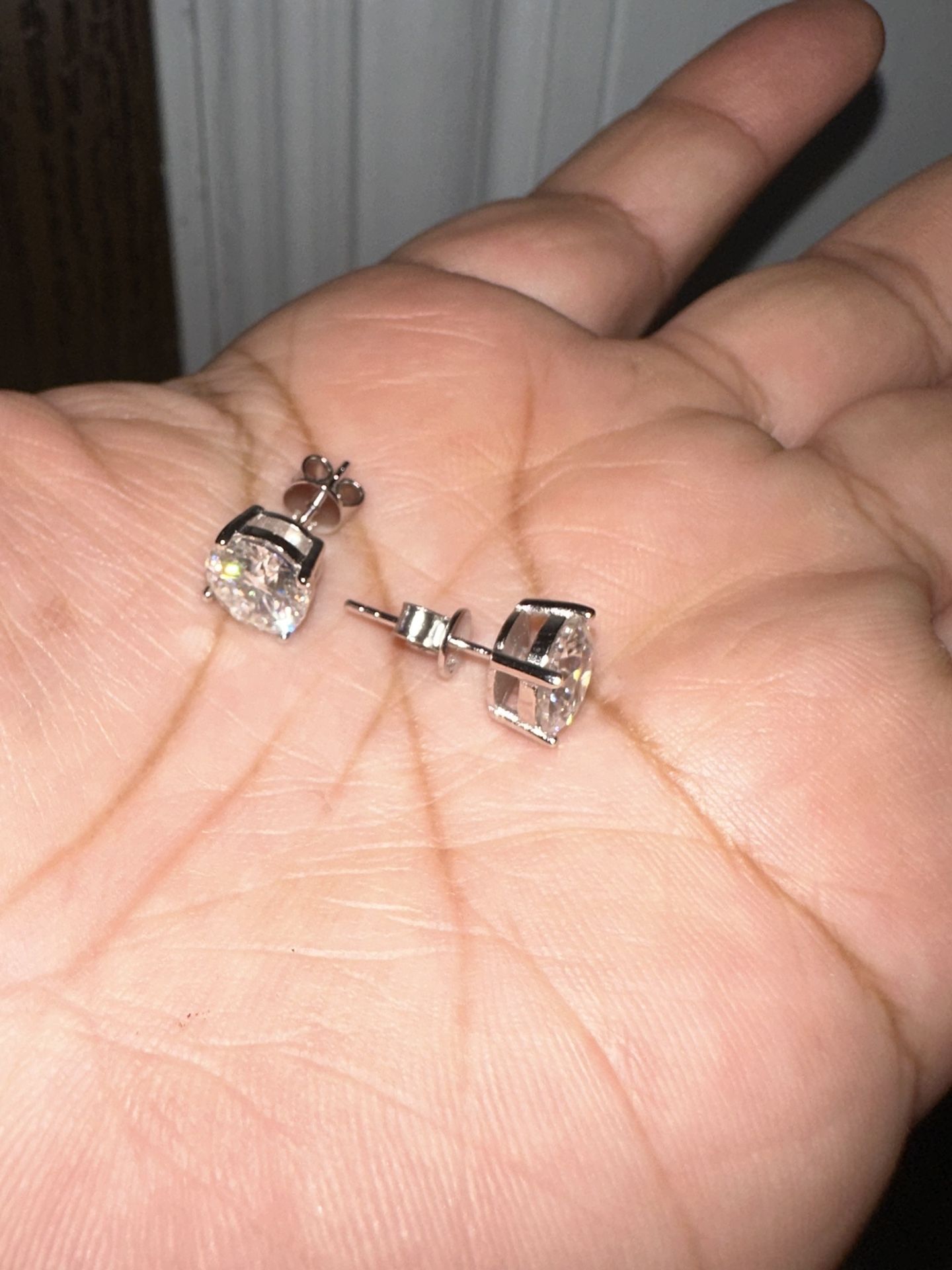 Moisanite Diamond Earrings For Men 