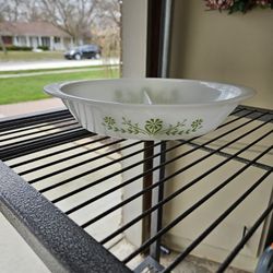 Vintage Glassbake Divided Dish
