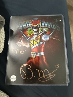 Autographed Red Power Ranger Actor Picture 