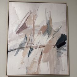 Set of 2 Abstract Canvas Wall Art Pieces – 33” x 27”