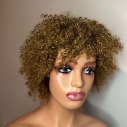 Kinky Curly Afro Wig  8in