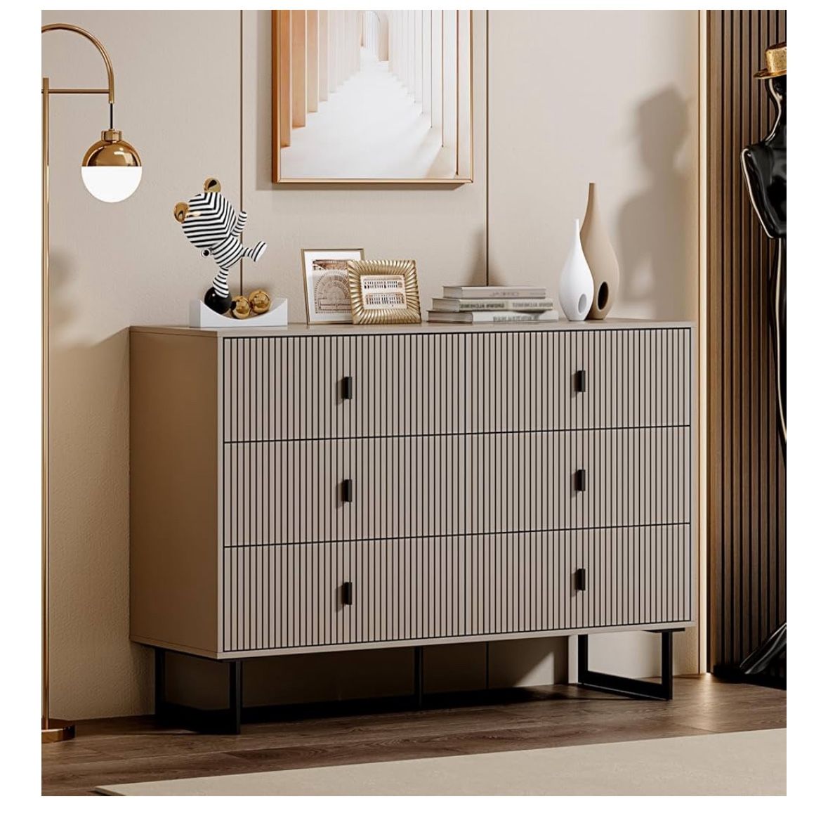 6 Drawer dresser Grey/gray