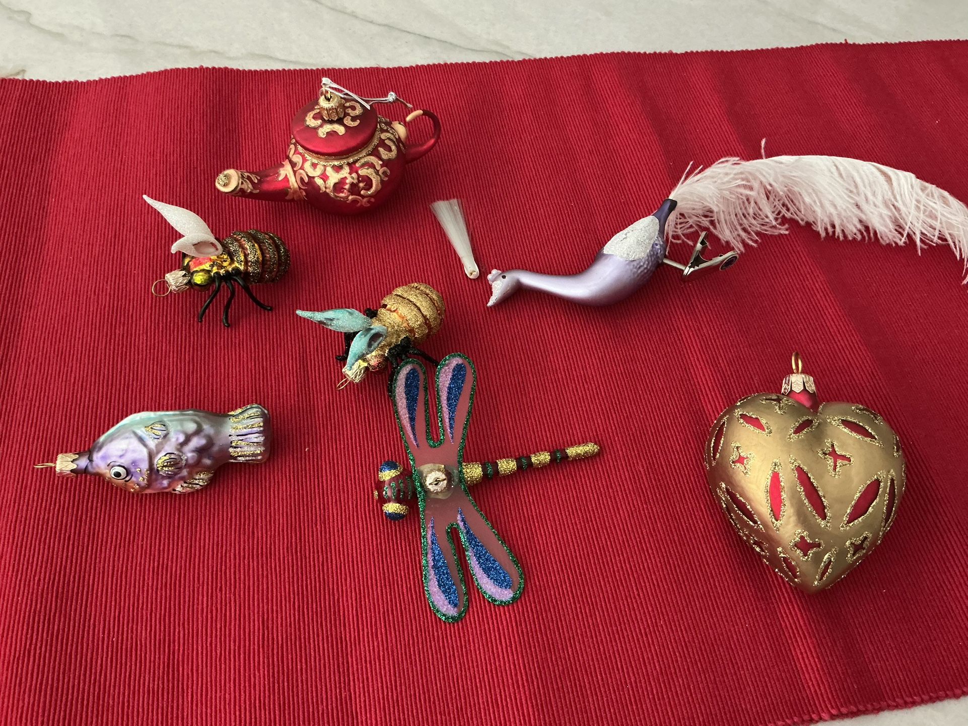 Vintage 1940/50s Glass Christmas Ornaments