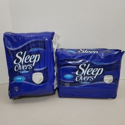 2 Pack Sleep Overs By Cuties Youth Underwear X-Large 85-140 lbs 39-64 Kg 22 Pair