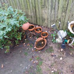 garden clay fountain