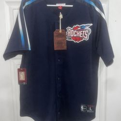 Mitchell And Ness Houston Rockets Baseball Jersey