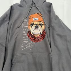"Hipster Style" Bulldog Print Funny Cute Sweater Mens 2 XLarge