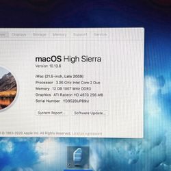 iMac 21.5 Late 2009 (magic Keyboard & Mouse)