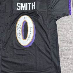 Roquan Smith Signed Autograph Custom Jersey - Beckett Coa - Baltimore Ravens
