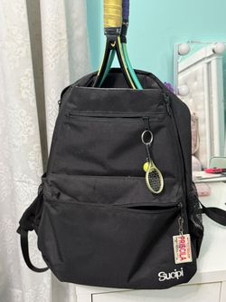 Black tennis backpack