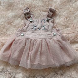 3 months Easter bunny Oshkosh overall dress