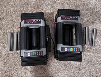 PowerBlock Elite EXP Stage 1 Adjustable Dumbbells (5-50lb per dumbbell)