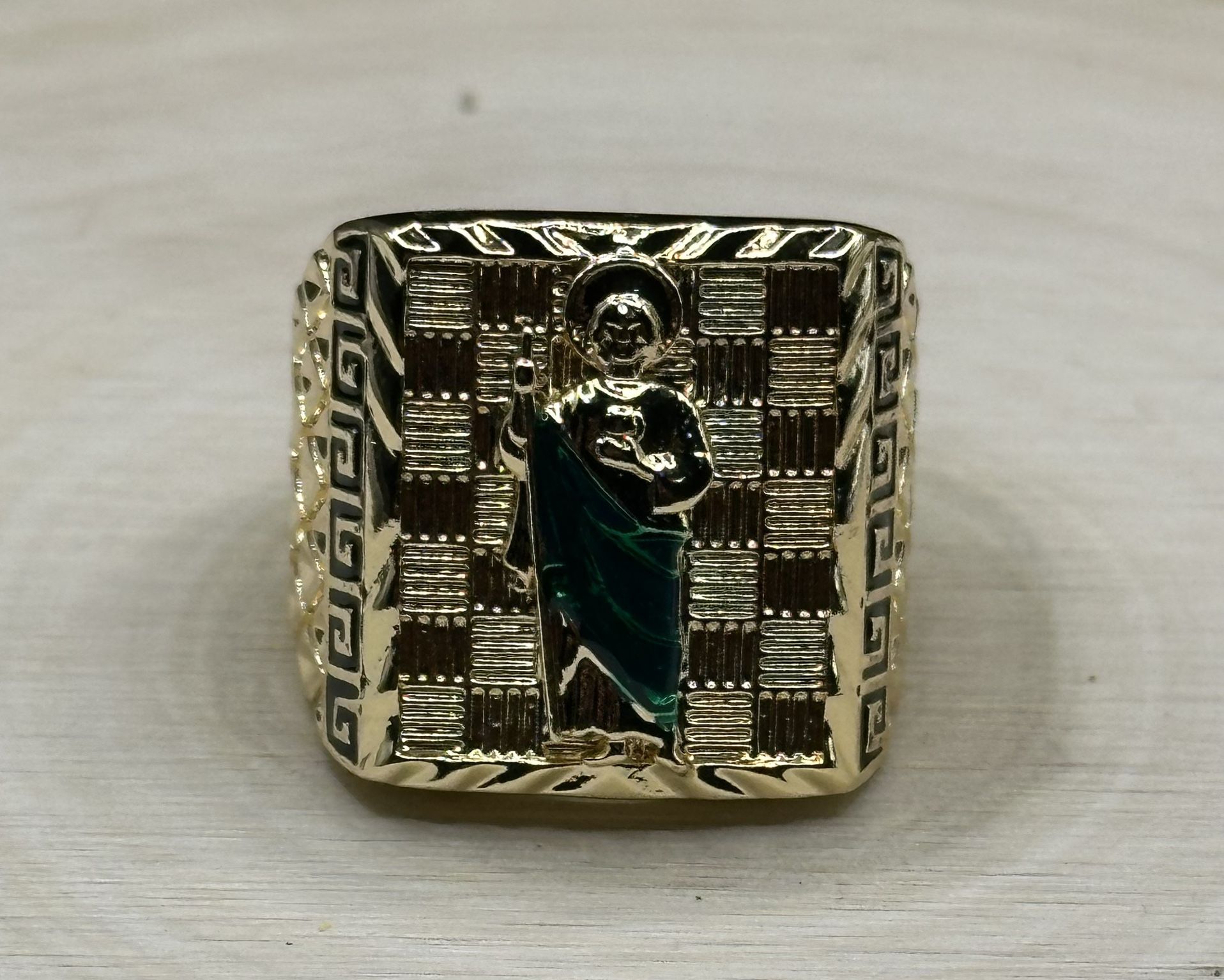 Men's Gold-Filled San Judas Ring - Religious Jewelry