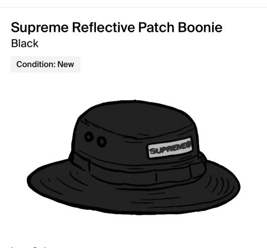 Supreme Reflective Patch Boonie Black
