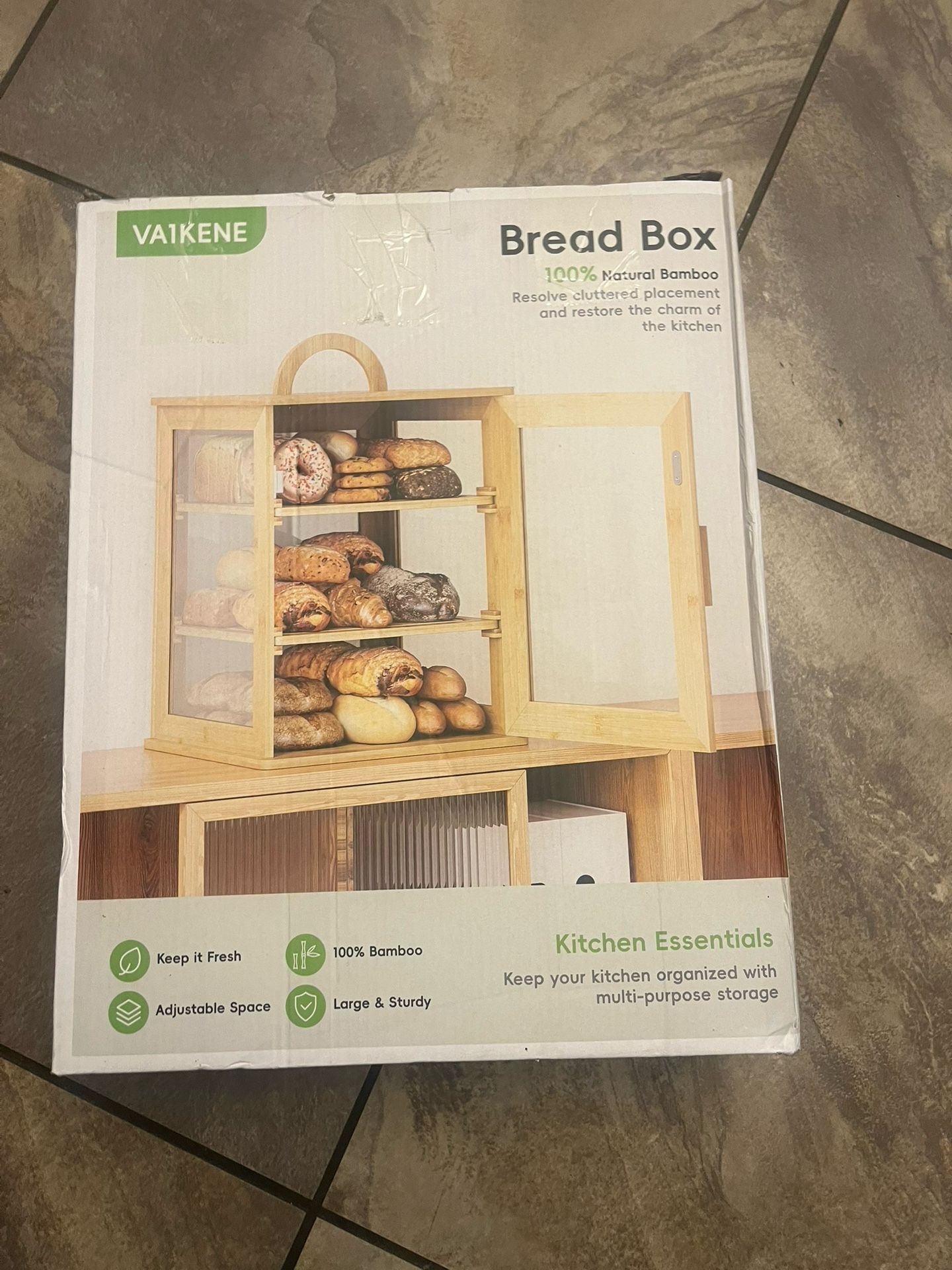 🍞 Bamboo Bread Box – Farmhouse Style Storage 🥖 📍 Pickup Location: S. Durango & 215 near IKEA 💲 $20 firm (Retail $49–$153)  Keep your kitchen
