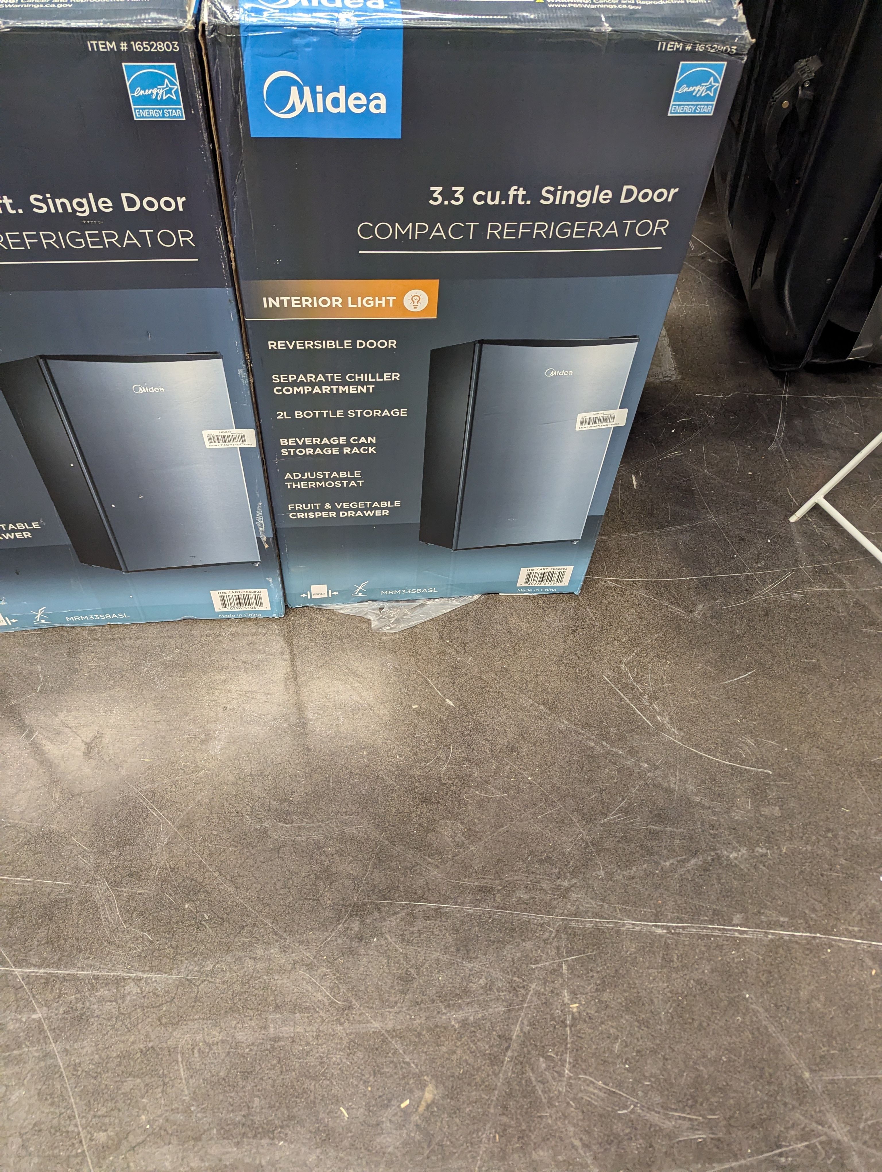 Midea MRM33S9ASL 3.3 CUFT Compact Refrigerator