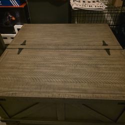 Signature Design by Ashley Aldwin Farmhouse Square Coffee Table with Lift Top for Storage